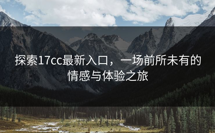 探索17cc最新入口，一场前所未有的情感与体验之旅