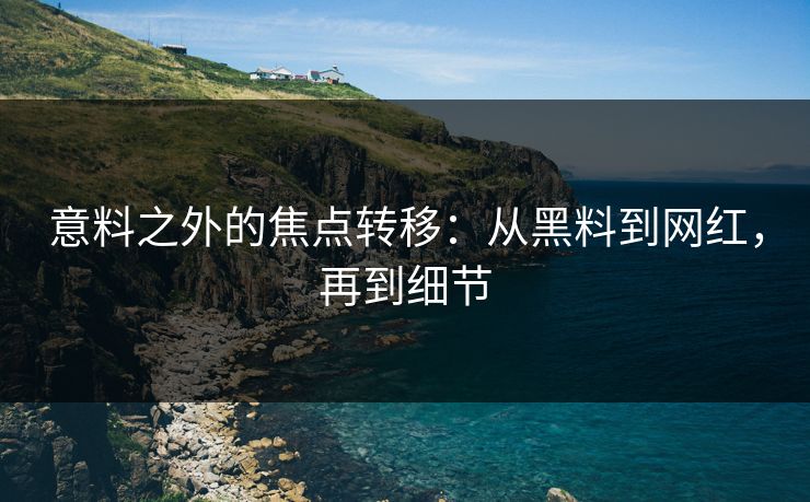 意料之外的焦点转移：从黑料到网红，再到细节