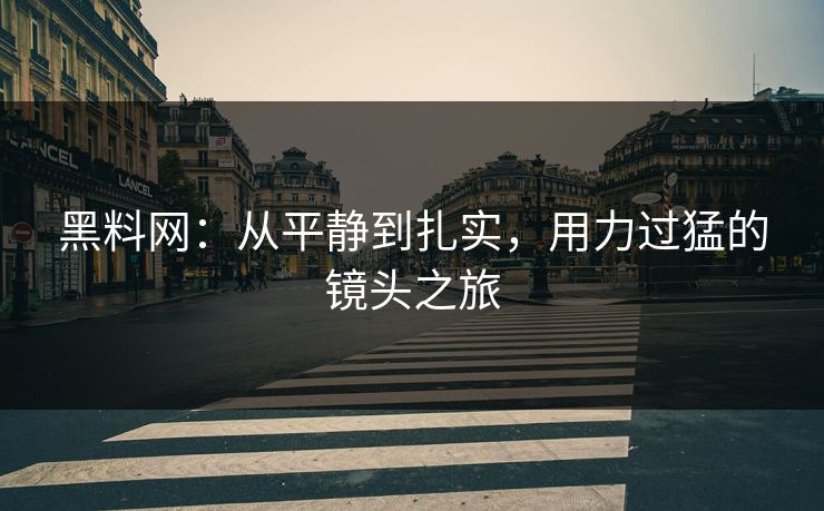 黑料网：从平静到扎实，用力过猛的镜头之旅  第1张